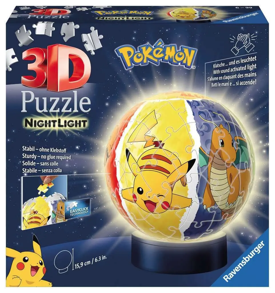 Pokémon 3D Puzzle NightLight Puzzle Ball (72 pieces) product photo