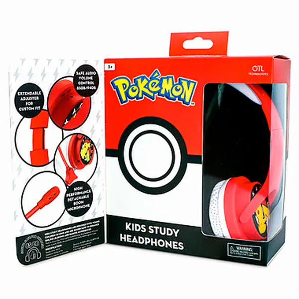 Pokemon Red Pikachu kids headphones product photo