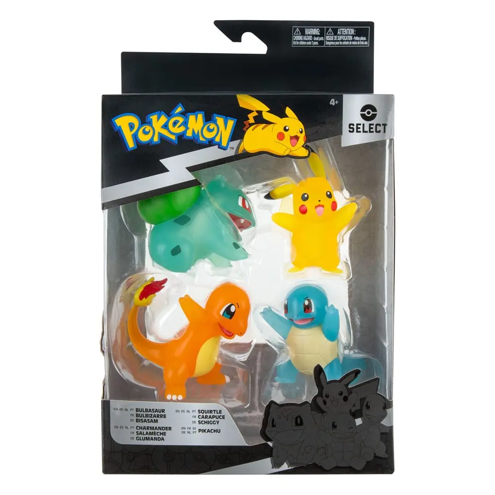 Pokémon Select Battle Figure Bulbasaur, Pikachu, Squirtle, Charmander (Translucent) 7,5 cm product photo