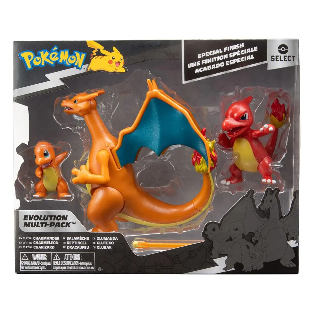 Pokémon Select Action Figures 3-Pack Evolution Charmander , Charmeleon , Charizard product photo