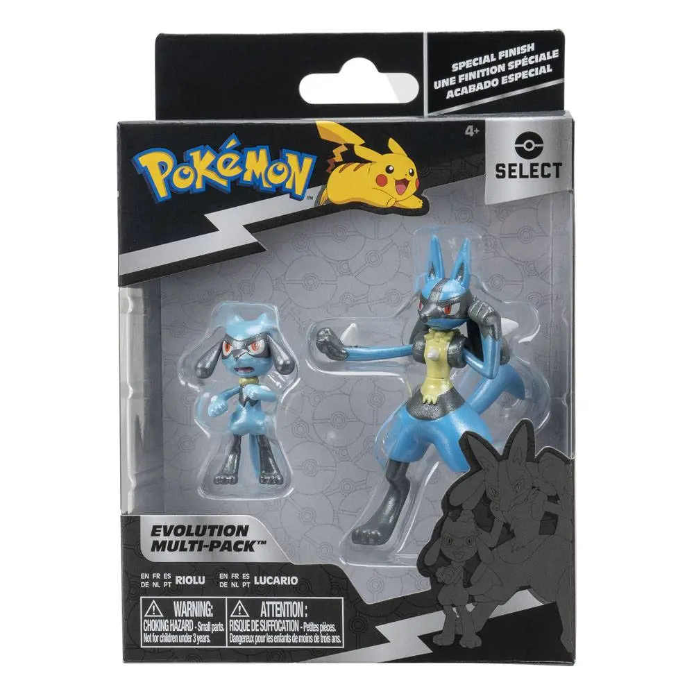 Pokémon Select Action Figures 2-Pack Evolution Riolu, Lucario product photo