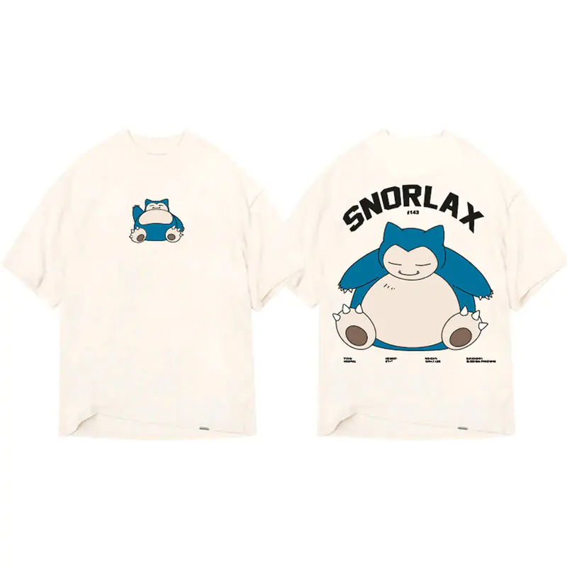 Pokemon T-Shirt Snorlax Front &amp; Back product photo