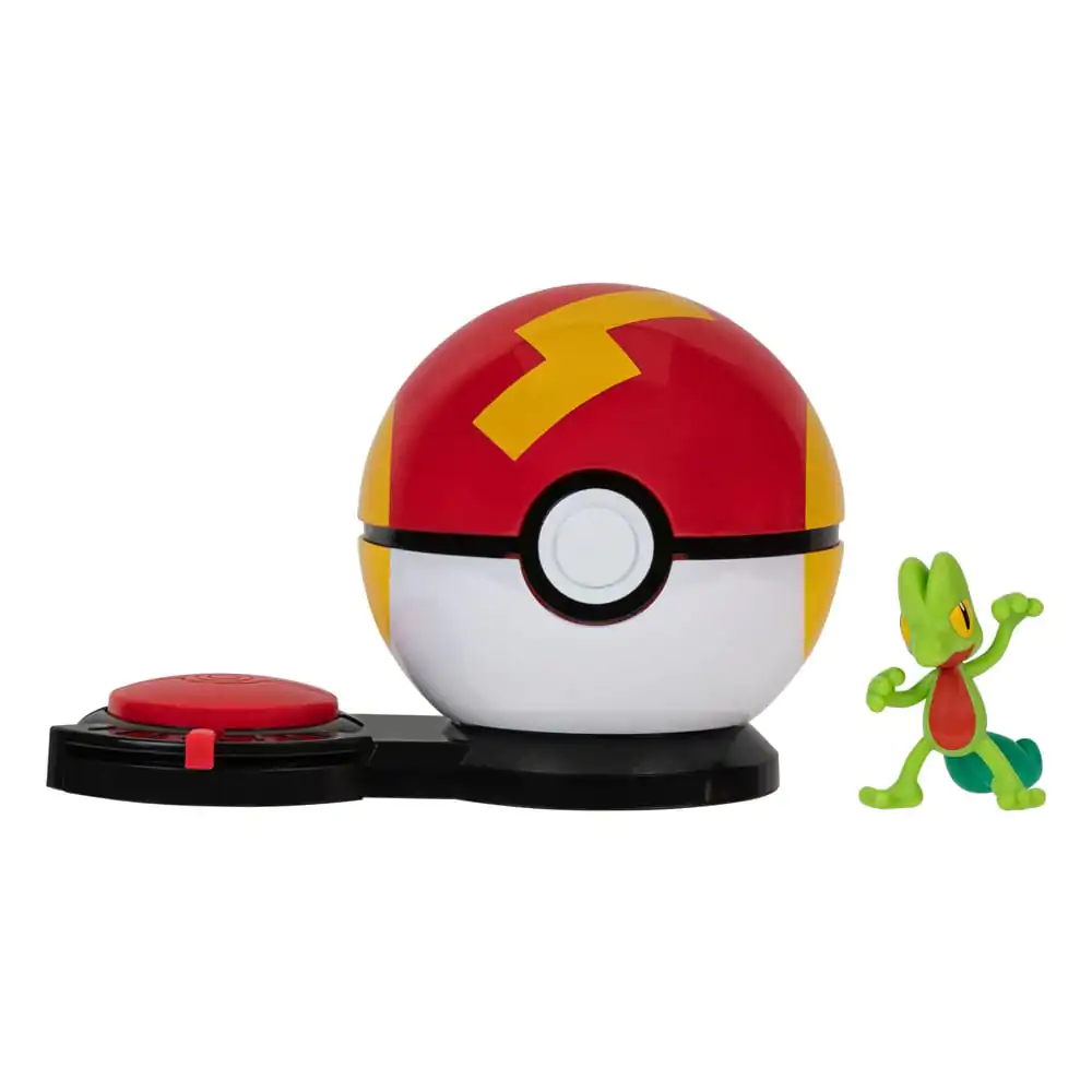 Pokémon Surprise Attack Game Pikachu (female) with Fast Ball vs. Treecko with Heal Ball product photo