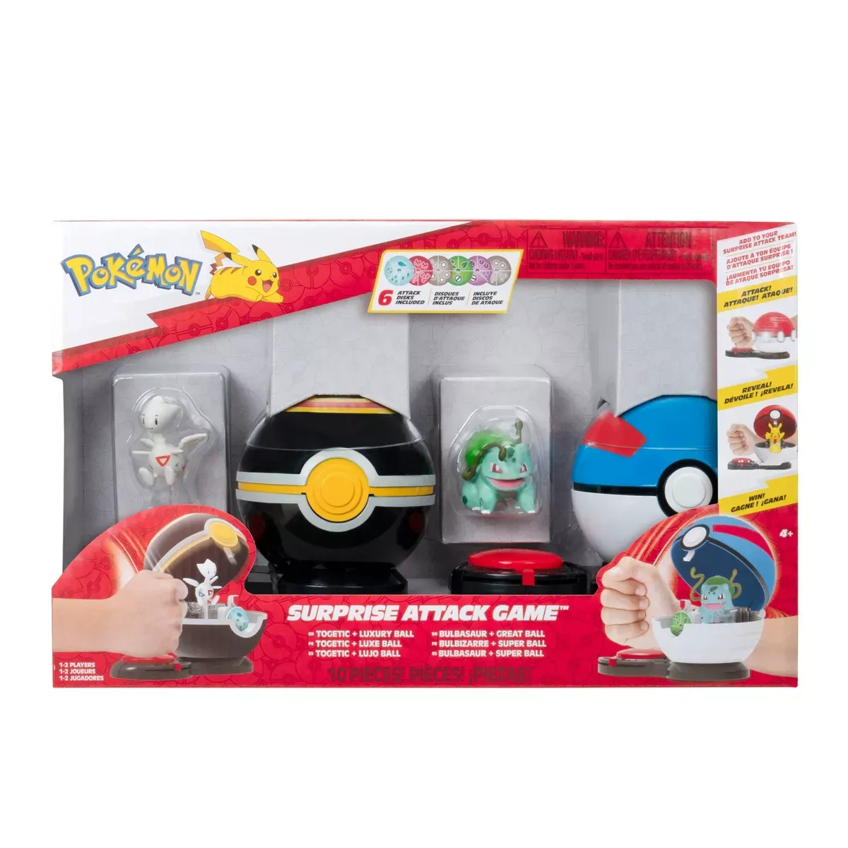 Pokémon Surprise Attack Game Togetic & Luxury Ball vs. Bulbasaur #4 & Great Ball product photo