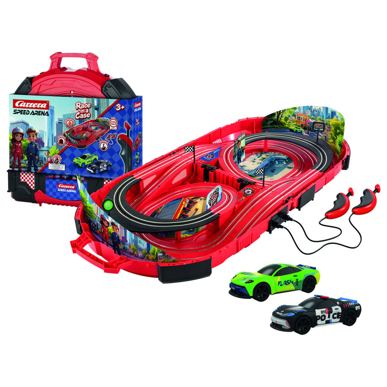 Police Chase Race in a Case Racing circuit product photo
