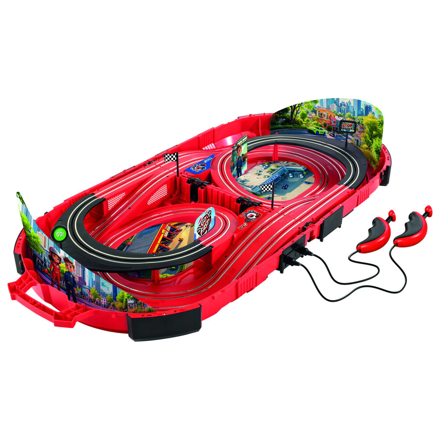 Police Chase Race in a Case Racing circuit product photo