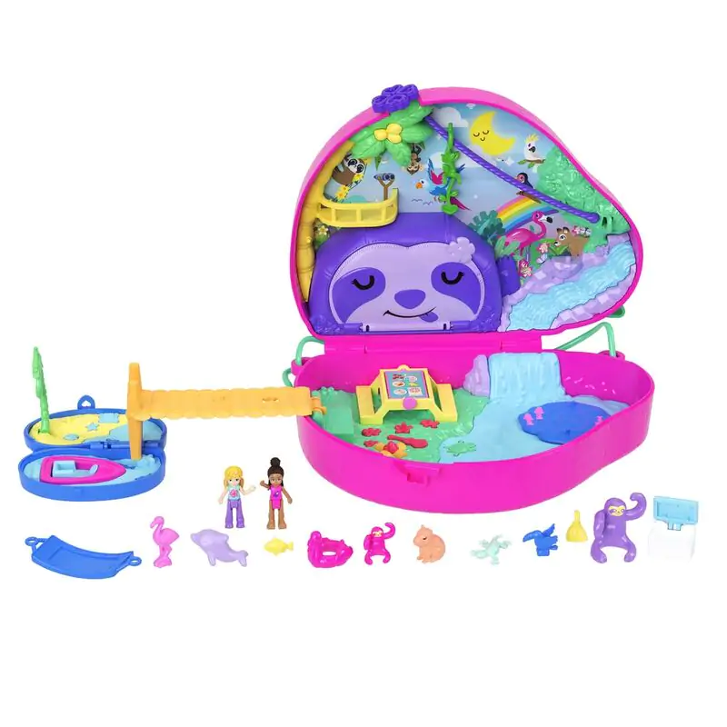 Polly Pocket Family of Sloths 2 in 1 chest playset product photo
