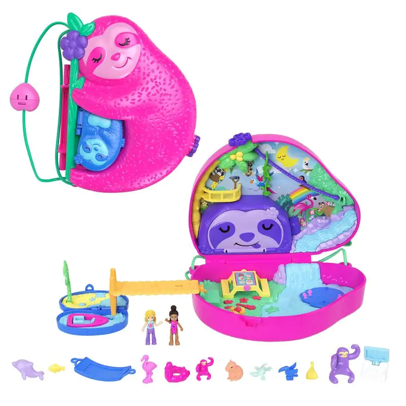 Polly Pocket Family of Sloths 2 in 1 chest playset product photo