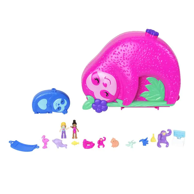 Polly Pocket Family of Sloths 2 in 1 chest playset product photo