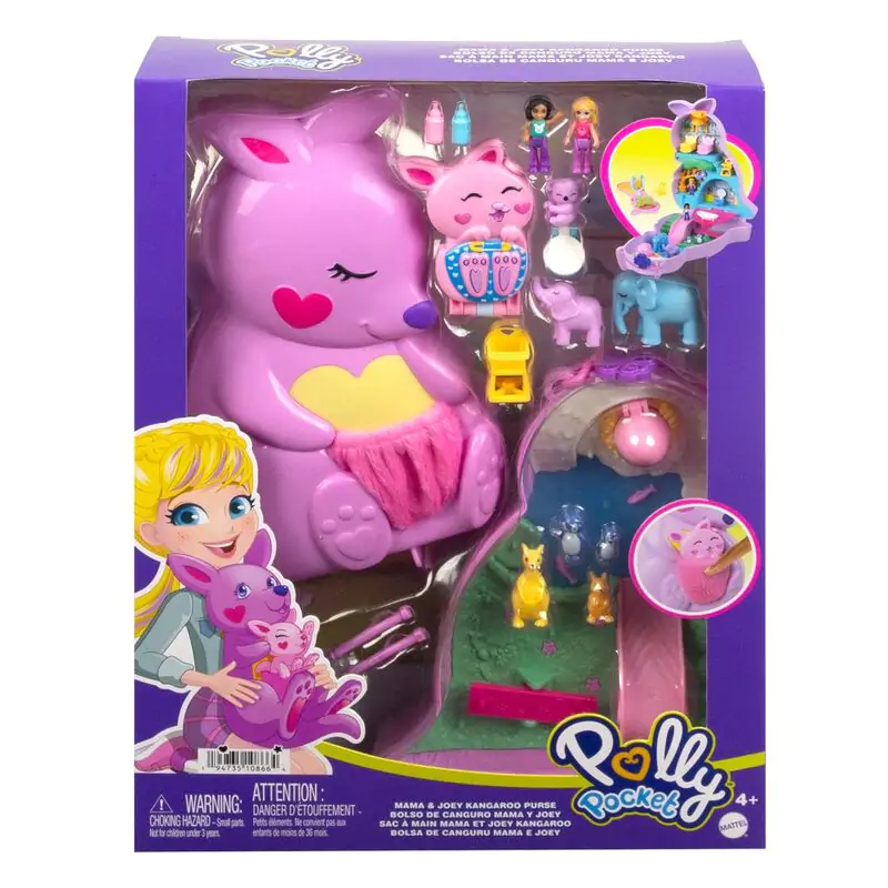 Polly Pocket Kangaroo bag playset product photo
