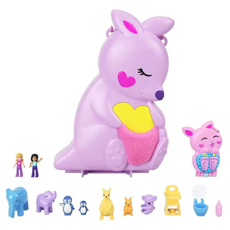 Polly Pocket Kangaroo bag playset product photo