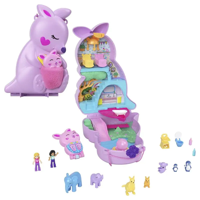 Polly Pocket Kangaroo bag playset product photo