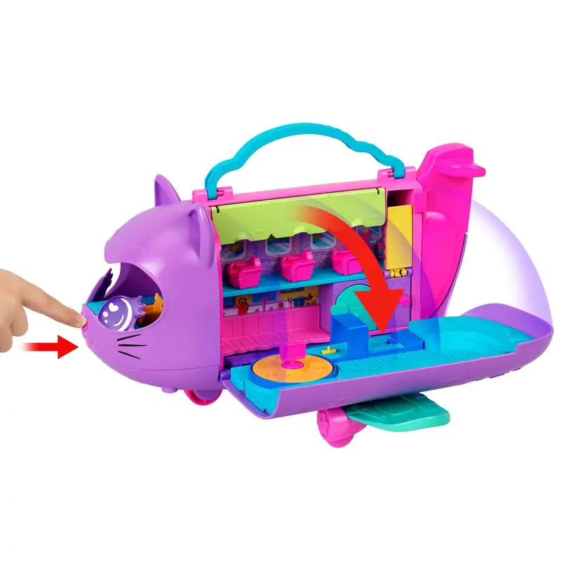 Polly Pocket Kitten Airplane chest playset product photo