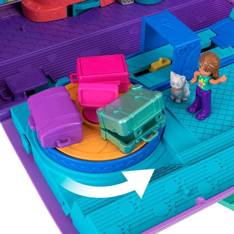 Polly Pocket Kitten Airplane chest playset product photo