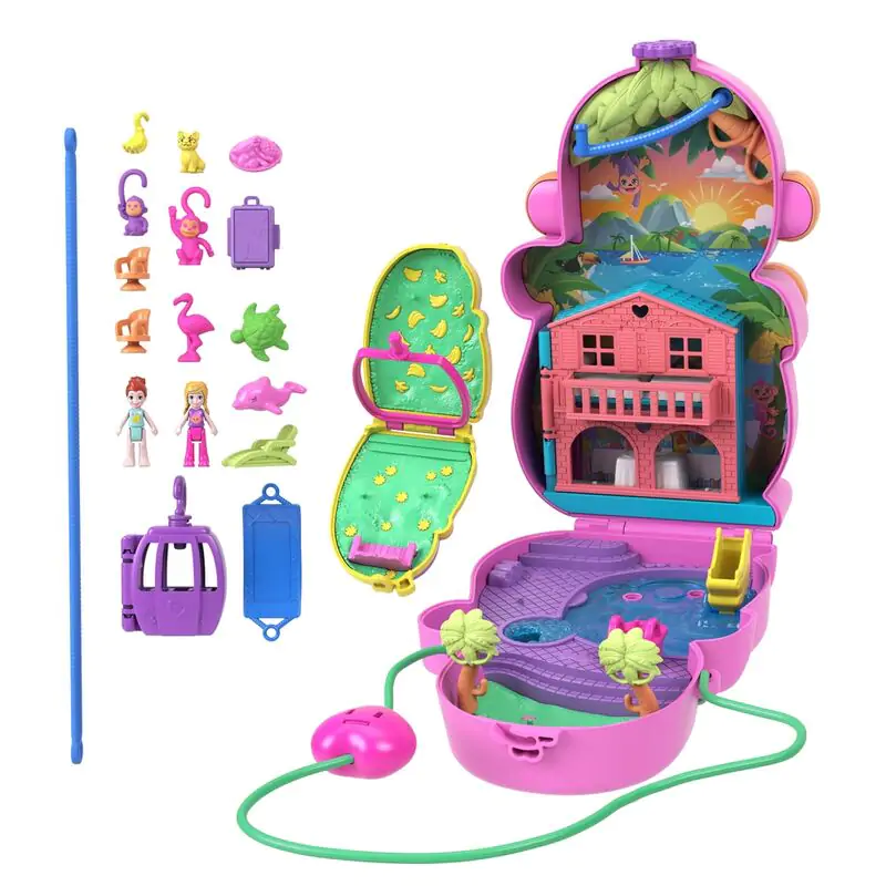 Polly Pocket Mama monkey and baby bag playset product photo