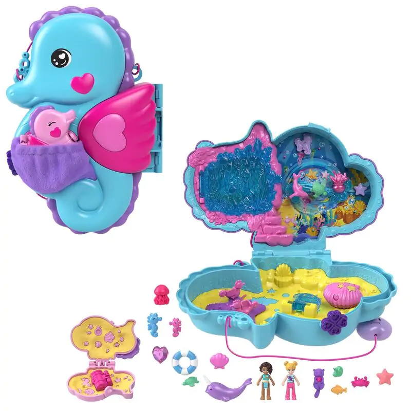 Polly Pocket Seahorse bag case playset product photo