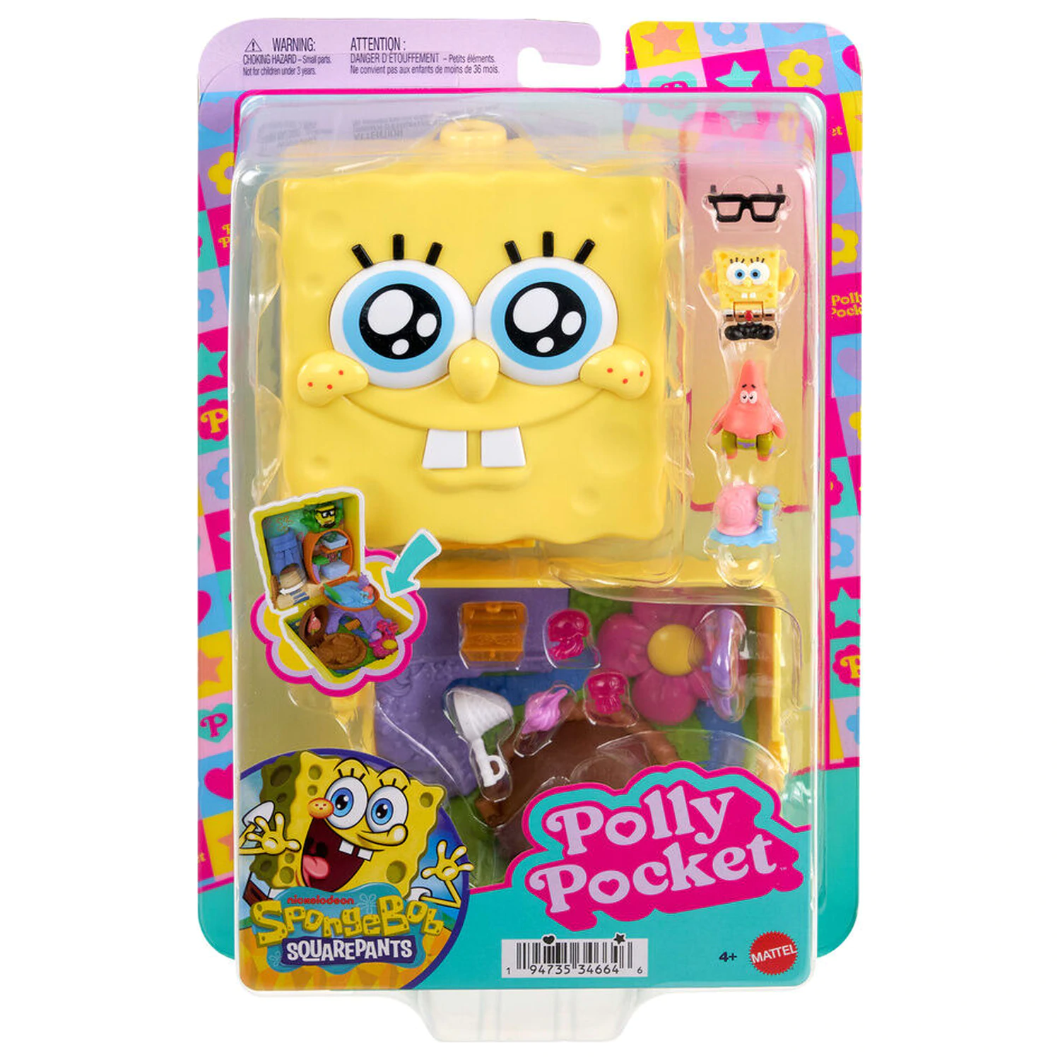 Polly Pocket SpongeBob chest playset product photo