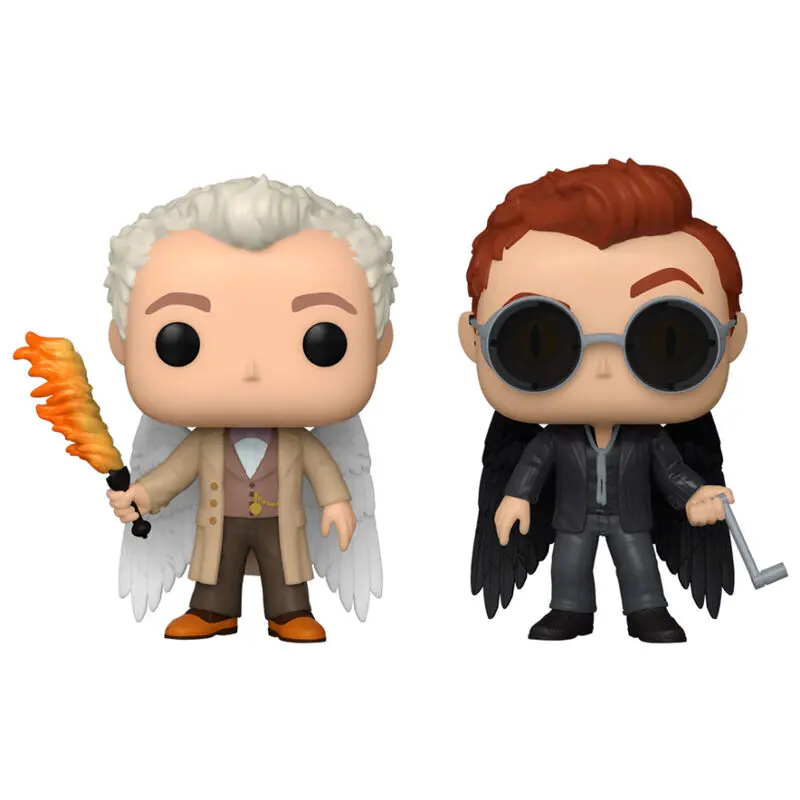 Good Omens POP! TV Vinyl Figures 2-Pack Specialty Series Aziraphel &amp; Crowley w/Wings 5 cm product photo