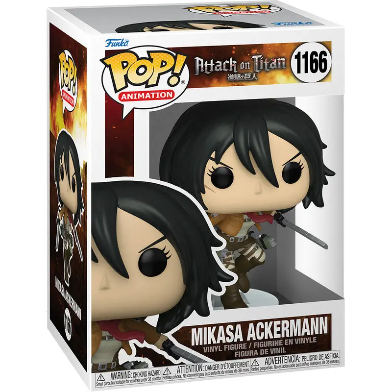 Attack on Titan POP! Animation Vinyl Figure Mikasa Ackerman with Swords 9 cm termékfotó