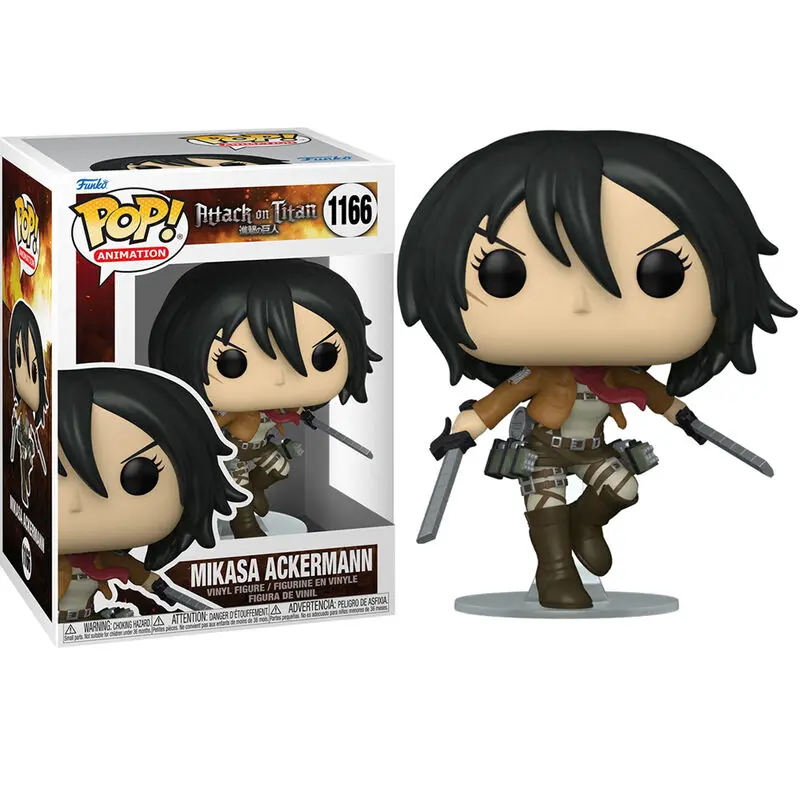 Attack on Titan POP! Animation Vinyl Figure Mikasa Ackerman with Swords 9 cm termékfotó