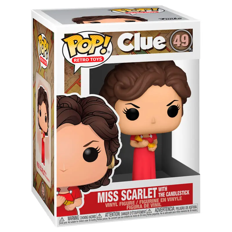 Clue POP! Movies Vinyl Figure Miss Scarlet w/Candlestick 9 cm product photo