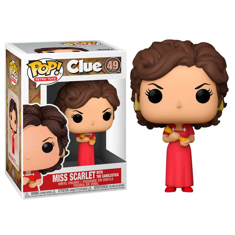 Clue POP! Movies Vinyl Figure Miss Scarlet w/Candlestick 9 cm product photo