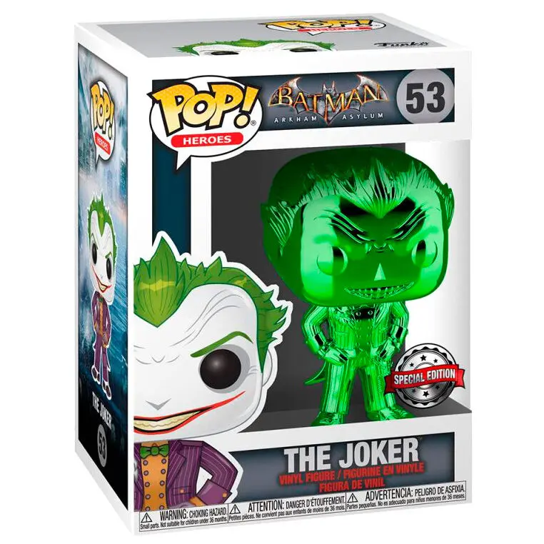 DC POP! Heroes Vinyl Figure The Joker (Green Chrome) 9 cm product photo