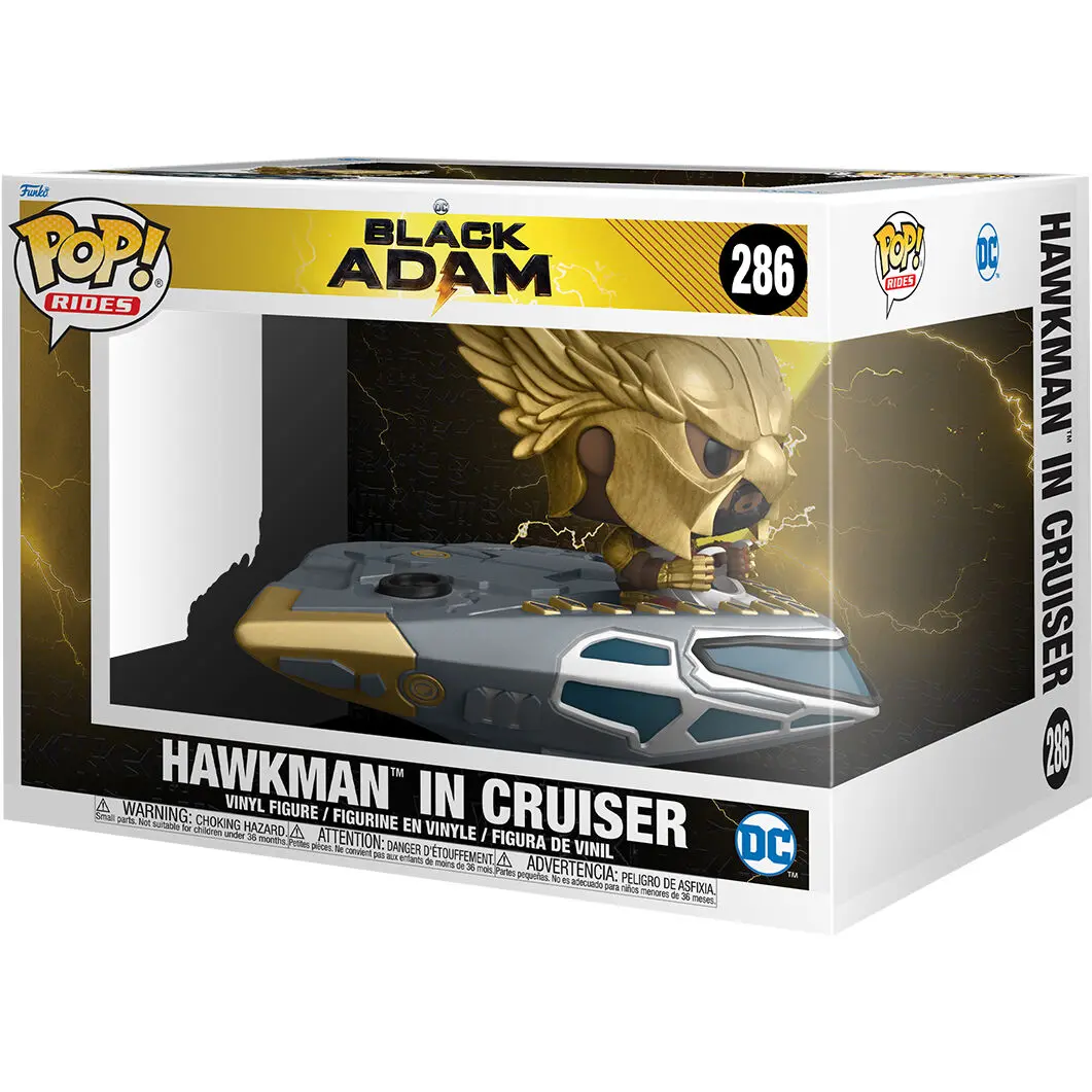 Black Adam POP! Rides Super Deluxe Vinyl Figure Hawkman in Cruiser 15 cm termékfotó