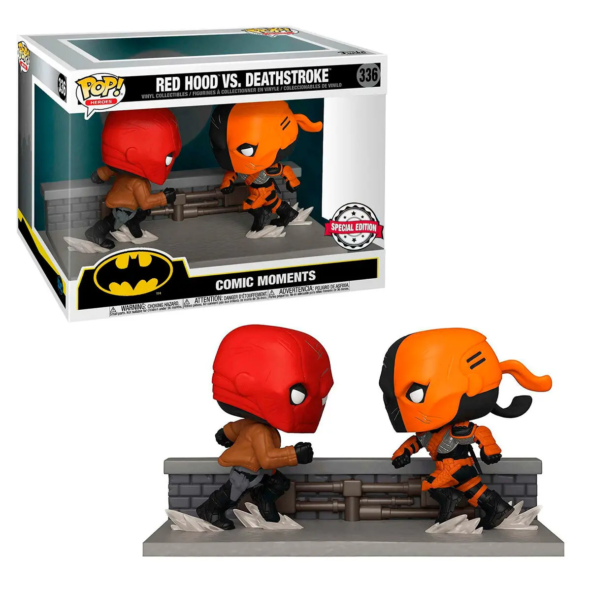 DC Comics POP Comic Moments! Vinyl Figures 2-Pack Red Hood Vs Deathstroke 9 cm termékfotó