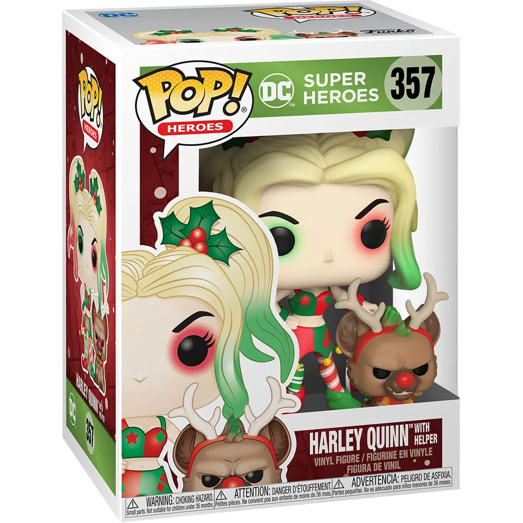DC Comics POP! &amp; Buddy Vinyl Figure DC Holiday: Harley Quinn with Helper 9 cm product photo
