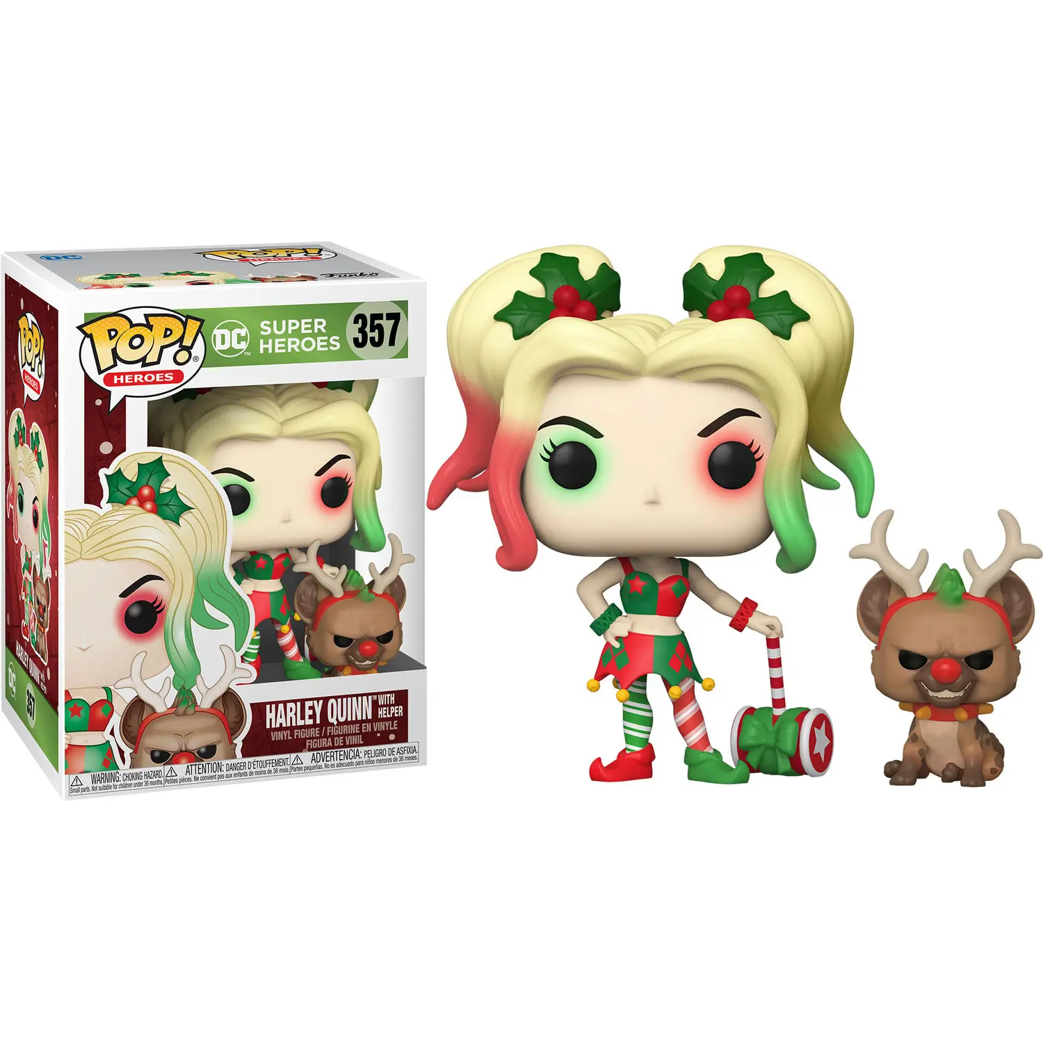 DC Comics POP! &amp; Buddy Vinyl Figure DC Holiday: Harley Quinn with Helper 9 cm product photo