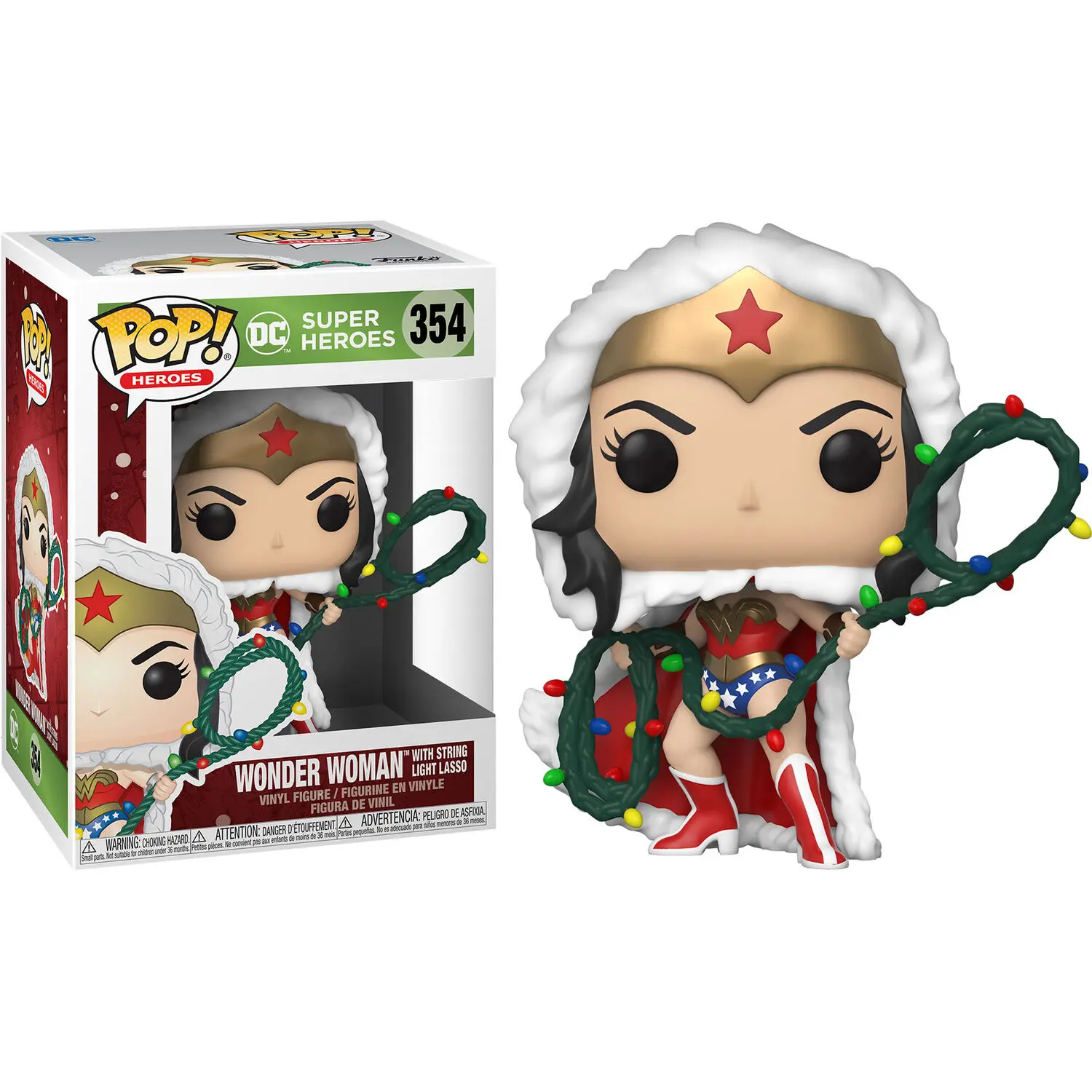 DC Comics POP! Heroes Vinyl Figure DC Holiday: Wonder Woman with String Light Lasso 9 cm product photo