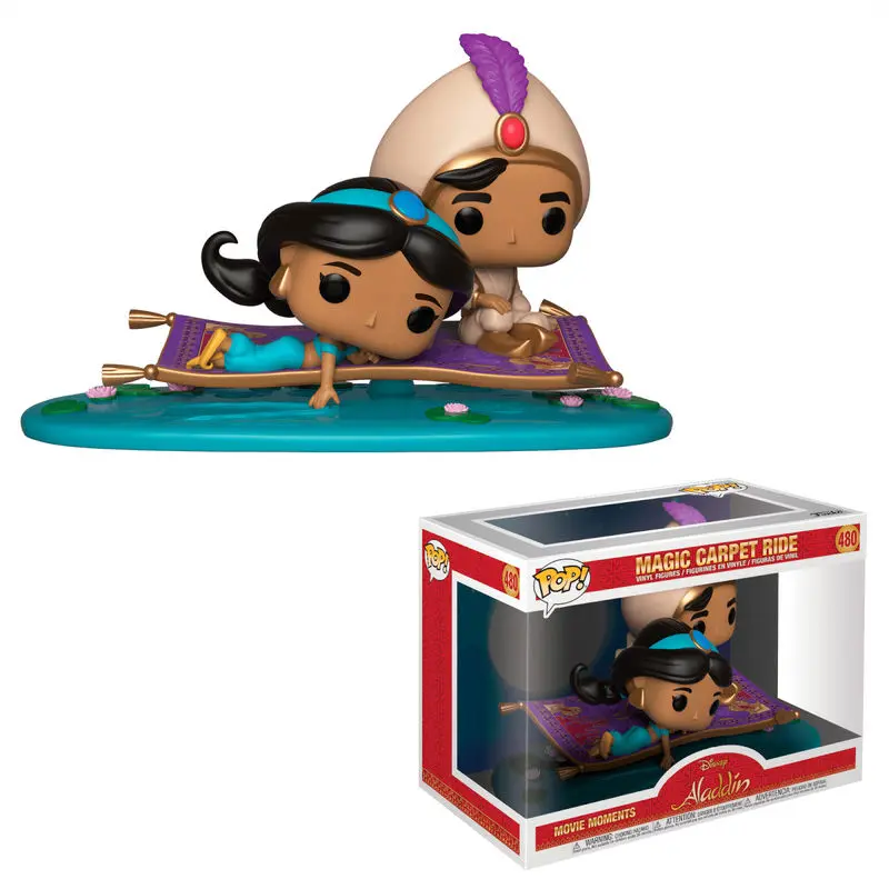 Aladdin POP! Movie Moments Vinyl Bobble-Head 2-Pack Magic Carpet Ride 9 cm product photo