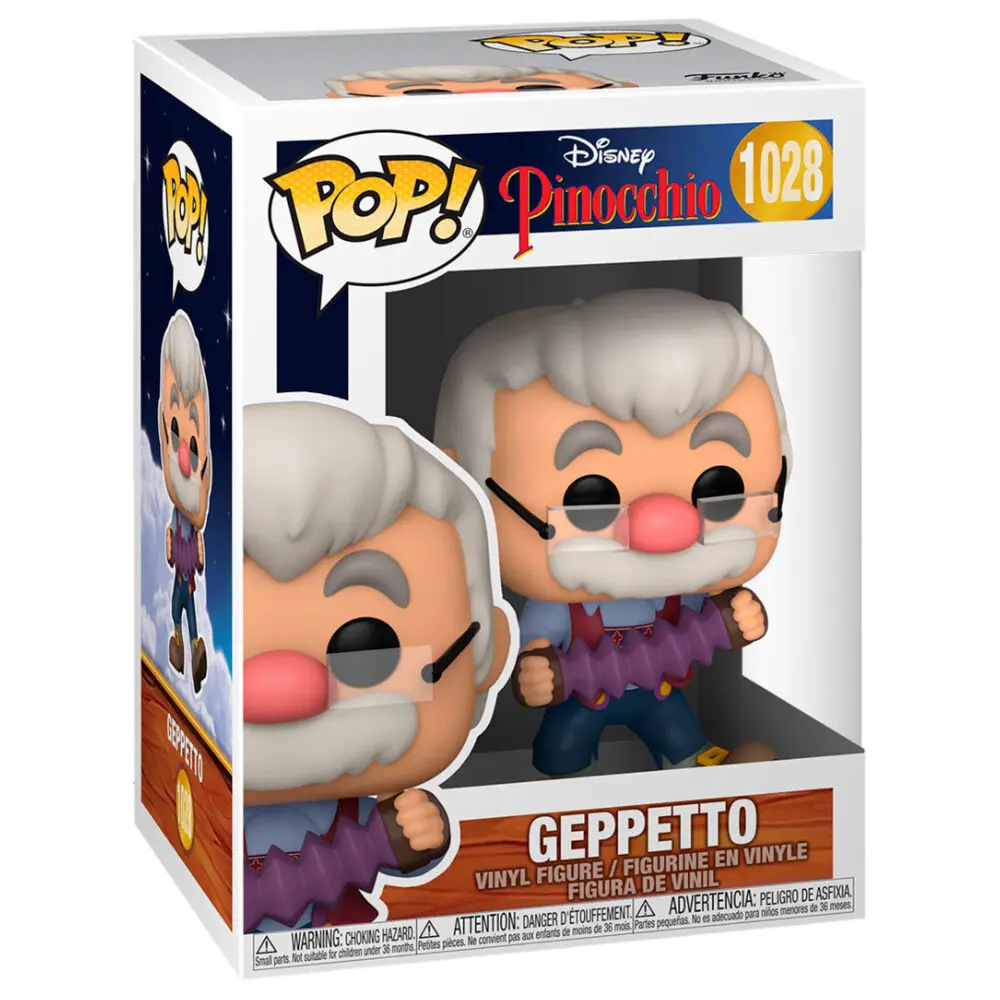 Pinocchio 80th Anniversary POP! Disney Vinyl Figure Geppetto W/Accrdion 9 cm product photo