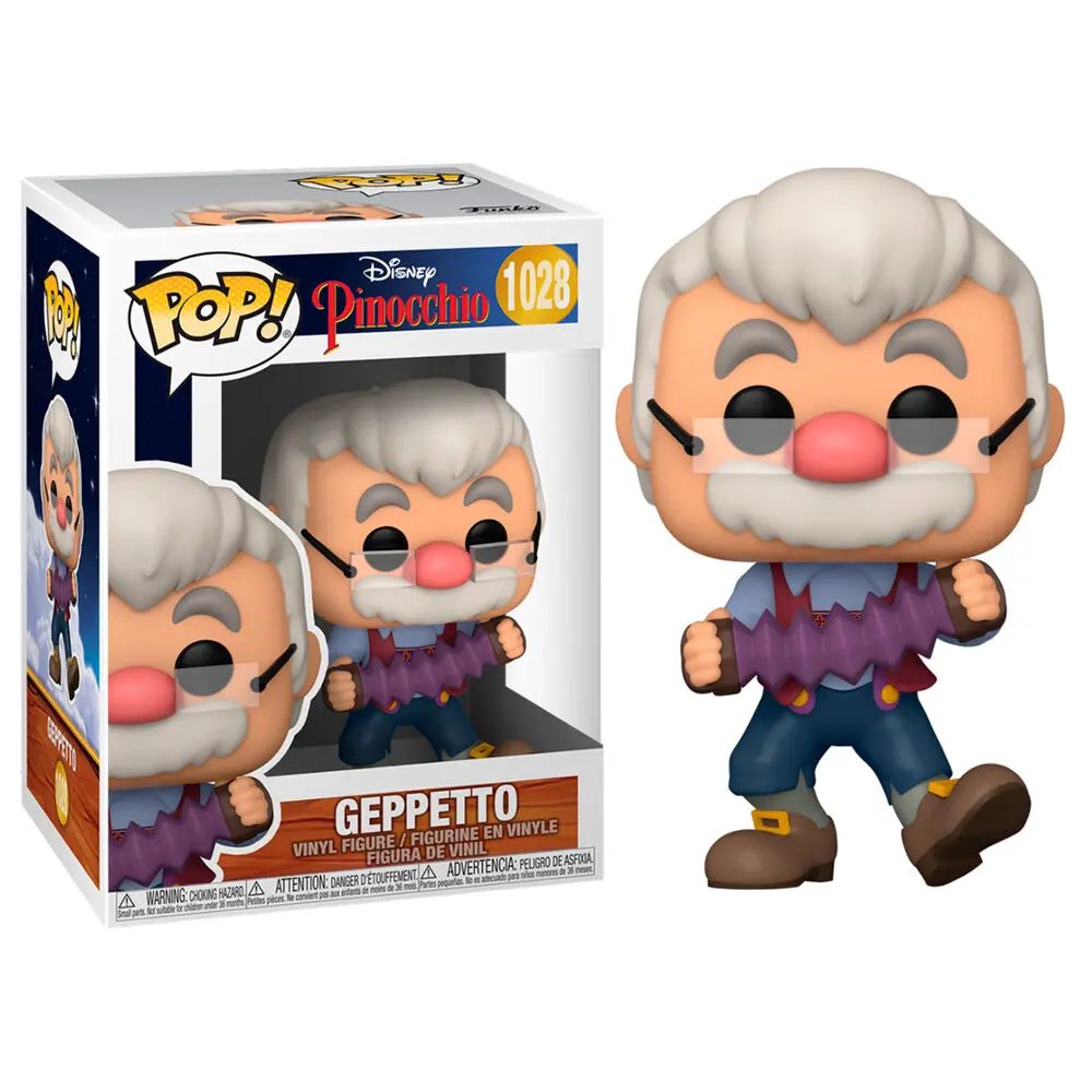 Pinocchio 80th Anniversary POP! Disney Vinyl Figure Geppetto W/Accrdion 9 cm product photo