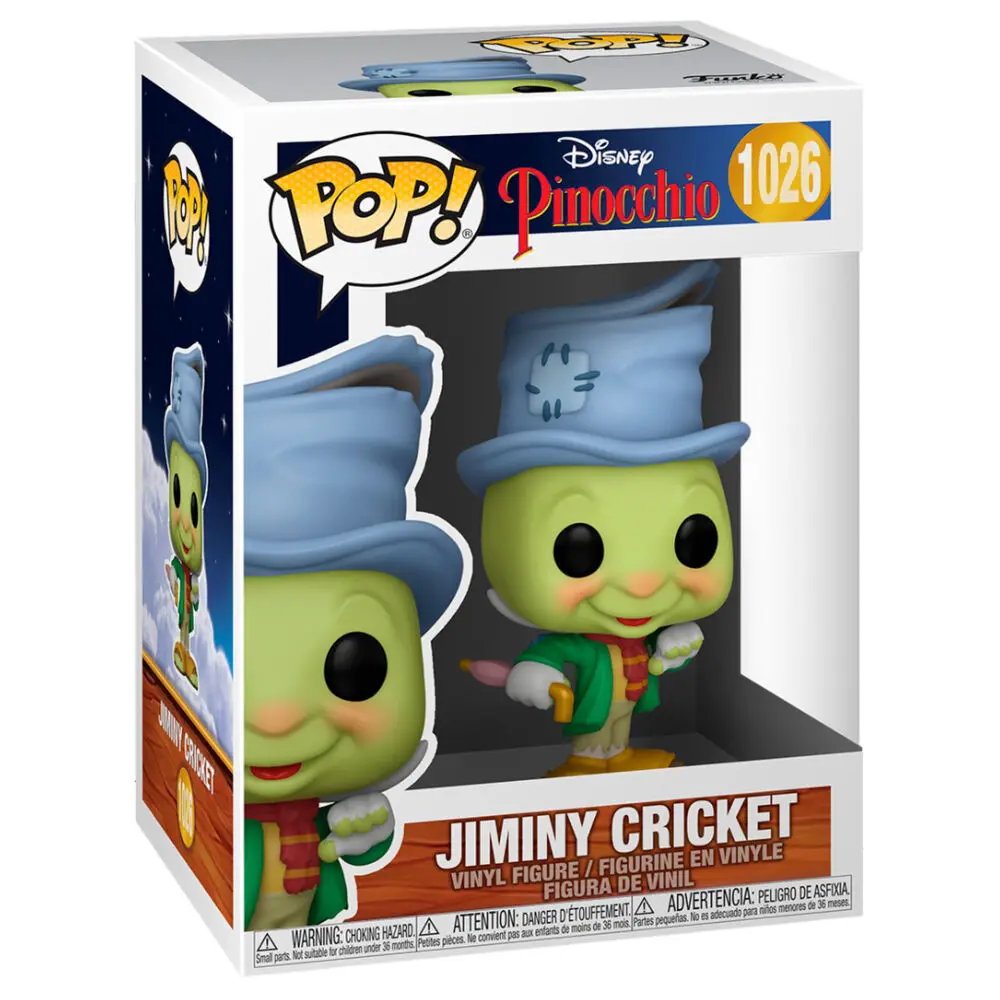 Pinocchio 80th Anniversary POP! Disney Vinyl Figure Street Jiminy 9 cm termékfotó