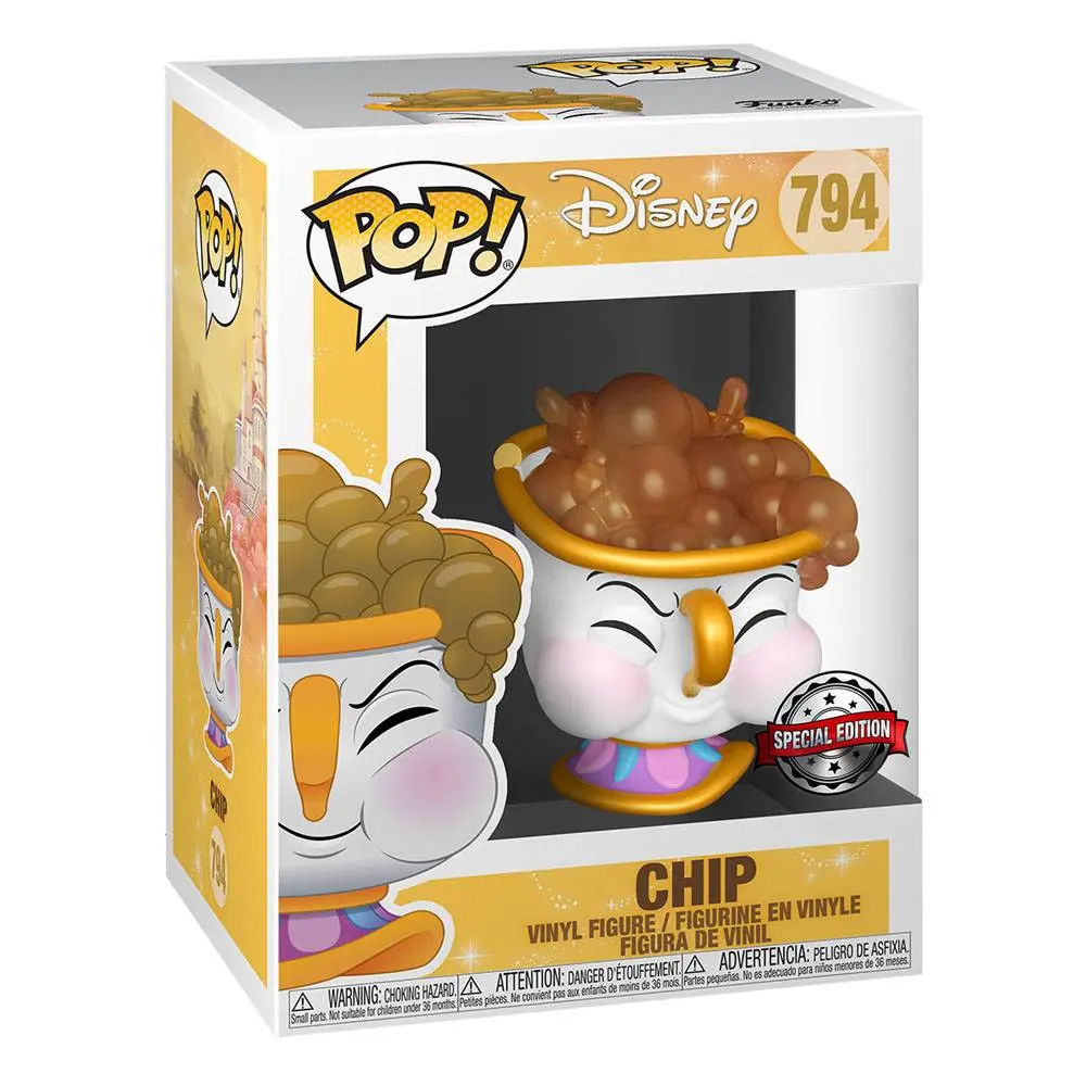 Beauty and the Beast POP! Disney Vinyl Figure Chip W/Bubbles 9 cm termékfotó