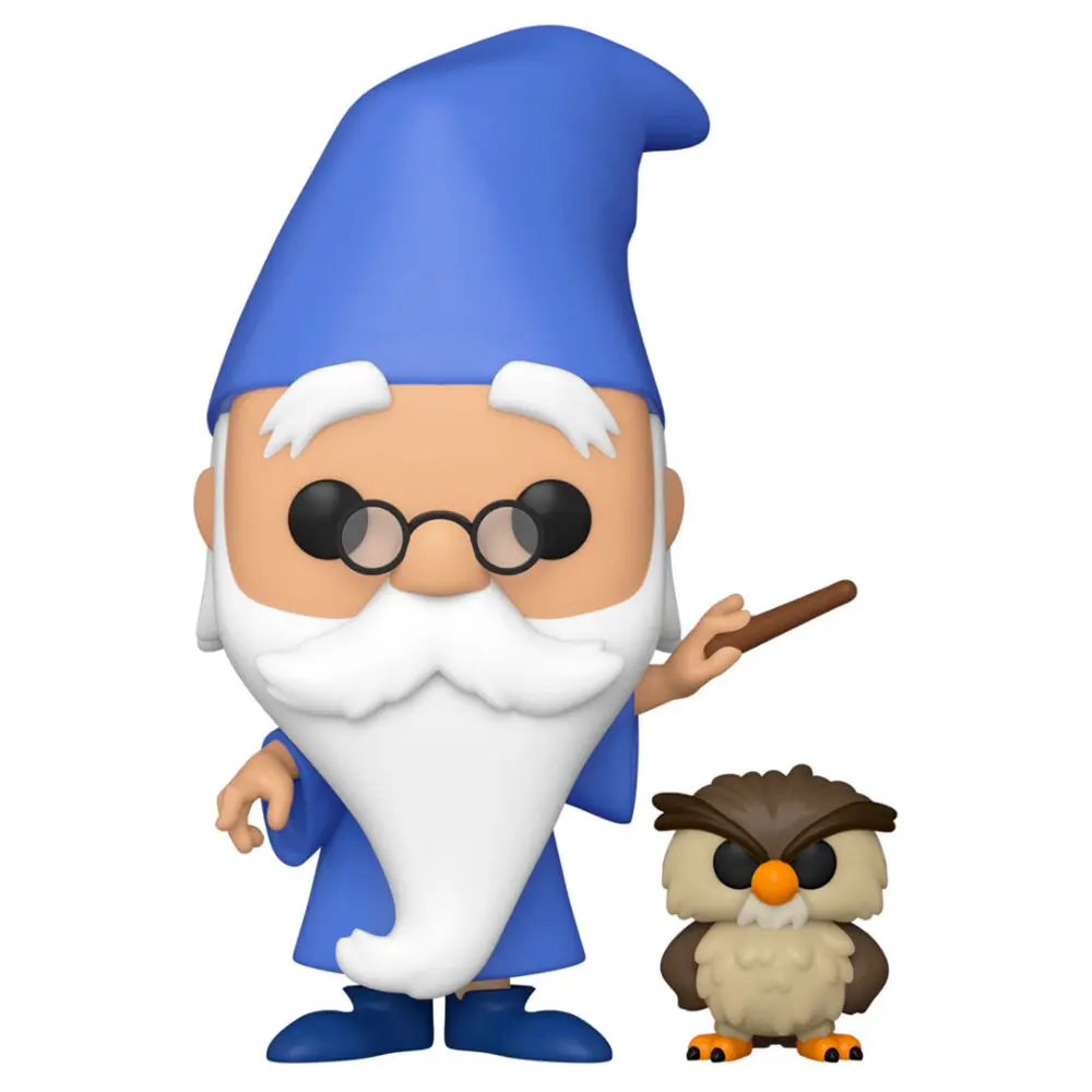 The Sword in the Stone POP! &amp; Buddy Vinyl Figure Merlin w/Archimedes 9 cm product photo