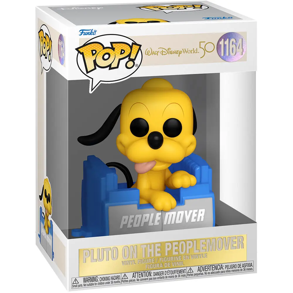 Walt Disney Word 50th Anniversary POP! Disney Vinyl Figure People Mover Pluto w/Balloon 9 cm product photo