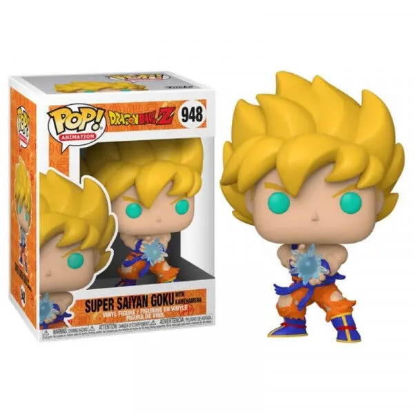 Dragon Ball Z POP! Animation Vinyl Figure SS Goku w/ Kamehameha Wave 9 cm termékfotó