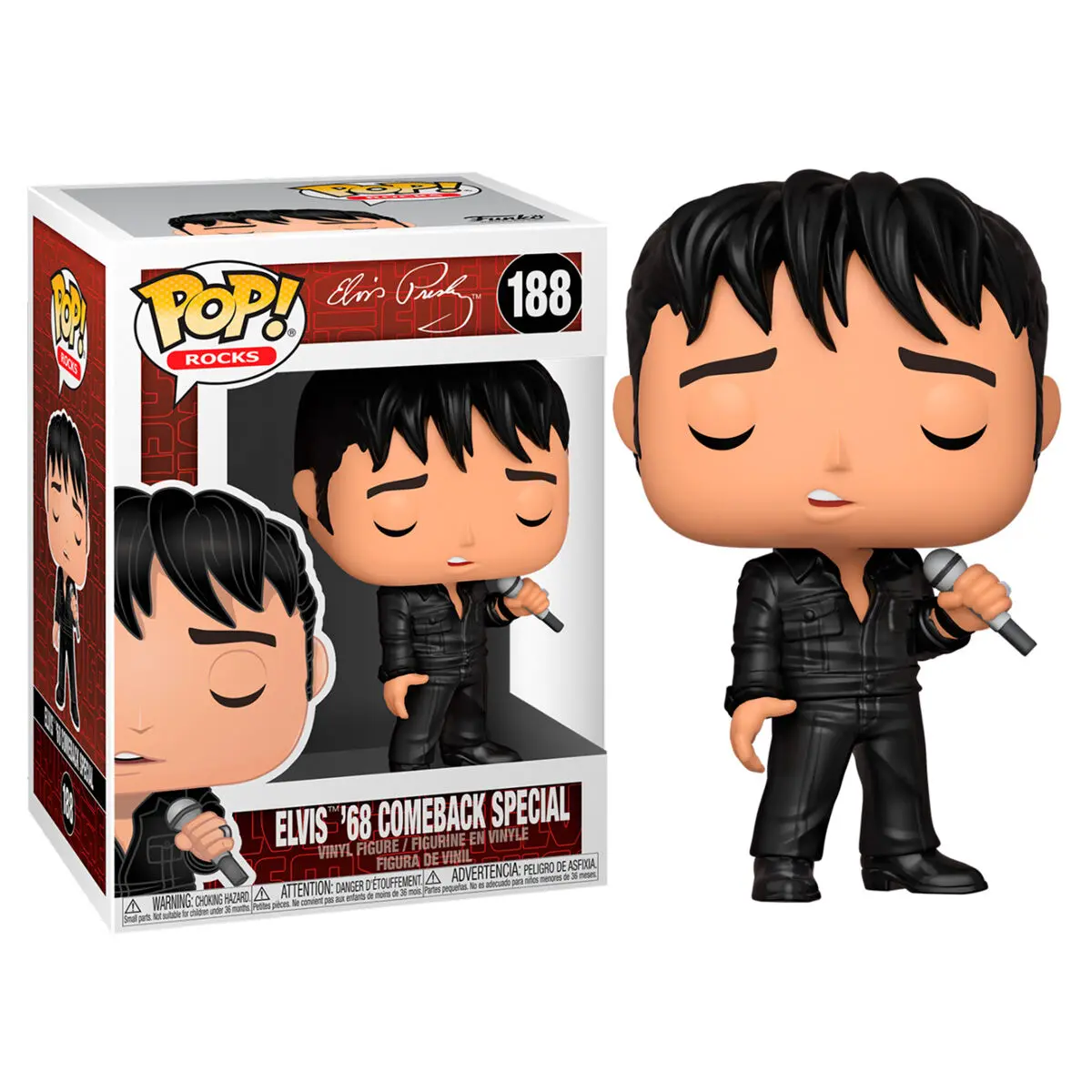 Elvis Presley POP! Rocks Vinyl Figure Elvis - '68 Comeback Special 9 cm product photo