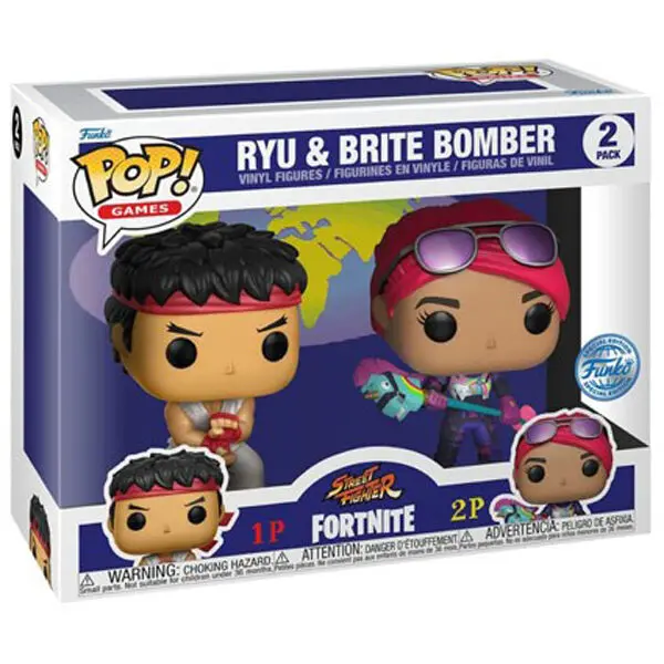 Fortnite POP! Games Vinyl Figures 2-Pack Ryu &amp; Brite Bomber 5 cm product photo