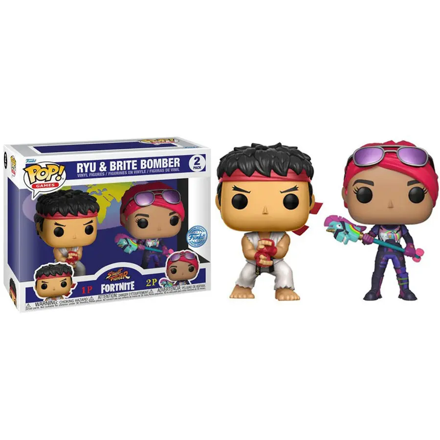 Fortnite POP! Games Vinyl Figures 2-Pack Ryu &amp; Brite Bomber 5 cm product photo