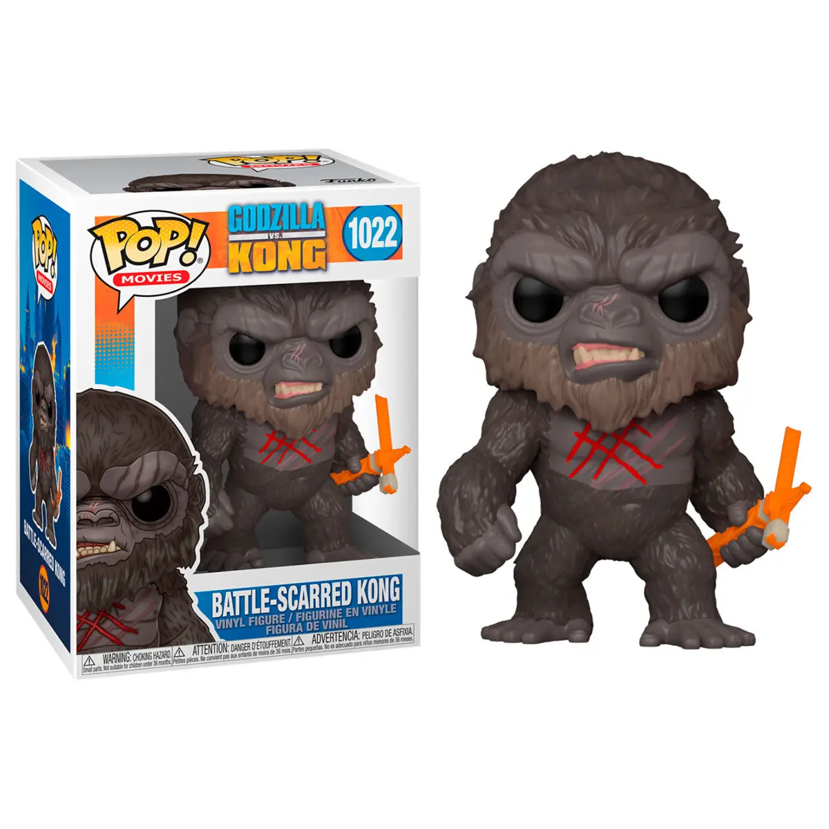 Godzilla Vs Kong POP! Movies Vinyl Figure Battle Worn Kong 9 cm termékfotó