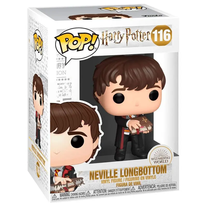 Harry Potter POP! Movies Vinyl Figure Neville w/Monster Book 9 cm termékfotó