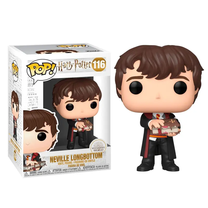 Harry Potter POP! Movies Vinyl Figure Neville w/Monster Book 9 cm termékfotó