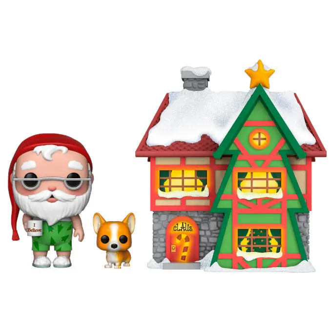 POP figure Holiday Santa House with Santa & Nutmeg product photo
