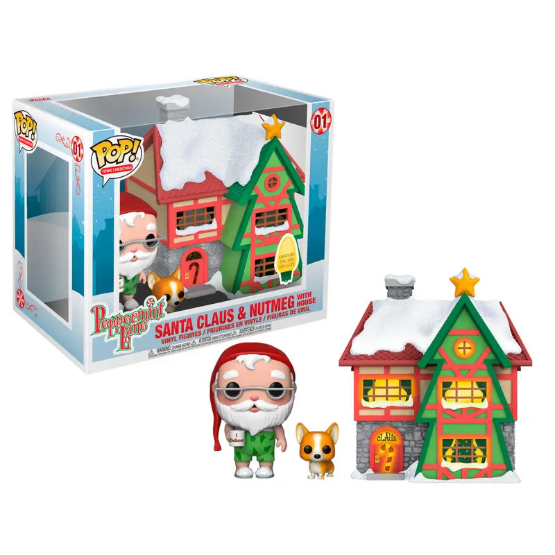 POP figure Holiday Santa House with Santa & Nutmeg product photo