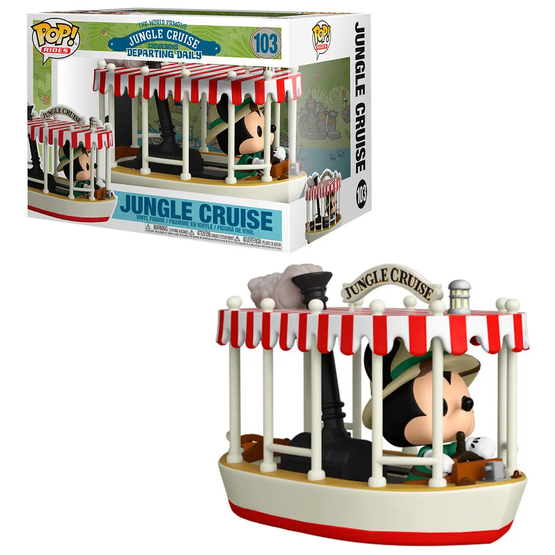 Jungle Cruise POP! Rides Vinyl Figure Skipper Mickey w/Boat 15 cm product photo
