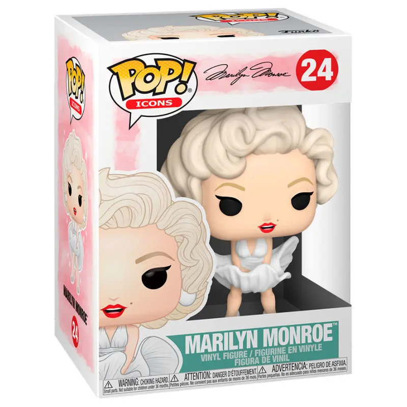 Marilyn Monroe POP! Icons Vinyl Figure Marilyn Monroe (White Dress) 9 cm product photo